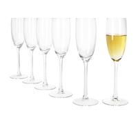 MamboCat Lot de 6 flûtes à champagne Grande Royal - 120 ml - Hauteur : 22 cm - Verre transparent moderne avec pied - Flûte à champagne pour prosecco, champagne, etc. - Verres transparents pour