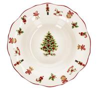 MamboCat Maestro Natale Assiette creuse, 350 ml, en céramique italienne, profonde, avec décor de Noël, pour salade, soupe, riz et pâtes pour Noël, l'Avent et Saint-Nicolas