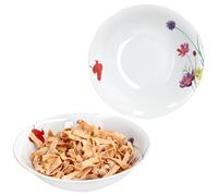 MamboCat Marie Lot de 2 bols de service Ø 20,5 cm I 650 ml I Bol haut blanc en porcelaine avec décor prairie florale pour pommes de terre, boulettes, légumes, dessert, soupe, etc.