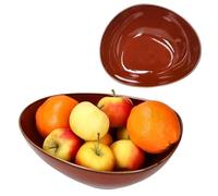 MamboCat Marron Taste Lot de 2 bols I 1,3 l et 700 ml I Forme organique marron I Bols de service en porcelaine I pour fruits, desserts et accompagnements