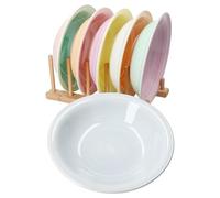 MamboCat Pastello Lot de 6 assiettes creuses I 450 ml I Assiettes en faïence colorées aux couleurs pastel pour 6 personnes I Assiettes creuses pour salade, soupe, céréales, pâtes, etc.