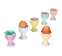 MamboCat Pastello Lot de 6 coquetiers multicolores I pour 6 personnes I Support à œufs colorés avec pied dans 6 combinaisons de couleurs pastel différentes I Pour l'œuf du petit-déjeuner au brunch et