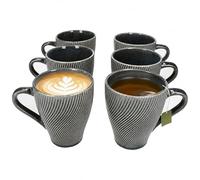 MamboCat Sid Dark Lot de 6 tasses à café en grès 410 ml