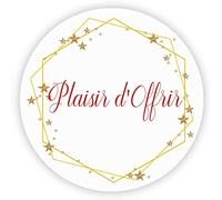 MameArt 100 pièces 4cm Autocollants Plaisir d'Offrir, Étoile Handmade Stickers Étiquettes Dragées Mariage Anniversaire Ans Baptême Cadeaux Fête (Style B)