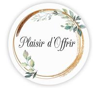 MameArt 100 pièces 4cm Autocollants Plaisir d'Offrir, Fleurs Handmade Stickers Étiquettes Dragées Mariage Anniversaire Ans Baptême Cadeaux Fête (Fleurs E)