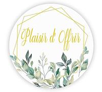 MameArt 100x 4cm Autocollants Plaisir d'Offrir Fleurs Coeur, Fait main Stickers Étiquettes Dragées Mariage Anniversaire Ans Baptême Cadeaux Fête (Fleurs A)