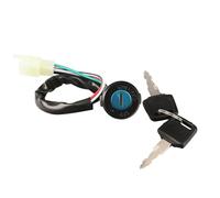 MAMEFVBB Bobine Allumage pour Moto Interrupteur D'allumage pour Quad 50cc-250cc, 4 Roues, ATV, pour Dirt Pit Bike, Interrupteur De Démarrage À Fil, Serrures De Porte, 2 Clés(4 Wires Male Plug)