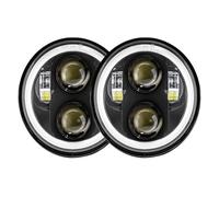 MAMEFVBB Phare Moto Phares Lot 2 Projecteurs Phares À LED 5,75 Pouces Phare 5 3/4 Pouces Pour Dyna Pour Low Pour Rider Pour Super Pour Glide Pour Switch Pour Wide Pour Glide.(2pcs B)