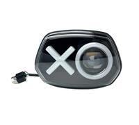 MAMEFVBB Phare Moto Phares Pour Piaggio Pour Vespa Pour Elettrica Pour Sprint Pour Primavera 50 125 150 Moto LED Clignotants Avant Et Arrière Feux De Jour(RGB headlamp)