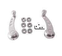 MAMEFVBB Régulateur Vitre Enrouleur Fenêtre Porte Manuel Intérieur Voiture, Poignée Montante Remplacement Manivelle Camio,Automobiles Aluminium Argent Noir Rouge Universel Leve Vitre(Silvery)