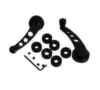 MAMEFVBB Régulateur Vitre Enrouleur Fenêtre Porte Manuel Intérieur Voiture, Poignée Montante Remplacement Manivelle Camio,Automobiles Aluminium Argent Noir Rouge Universel Leve Vitre(Le noir)