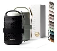 MAMEIDO Boîtes Alimentaires Isothermes 800 ml, pot de yaourt à emporter acier inoxydable, gobelet isotherme pour repas anti-fuite, lunchbox sans BPA (Femme Fatale)
