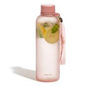 MAMEIDO Gourde étanche, compatible boissons gazeuses 1,5 l Flamingo | sans BPA avec dragonne amovible et repères horaires - Gourde Enfant pour le sport, l'école & le bureau