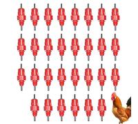 Mamelon à boire pour poulailler, système d'abreuvoir automatique avec acier inoxydable, système d'hydratation 30 en acier inoxydable, pour poules, animaux de ferme, écurie, lapin, élevage de chèvres