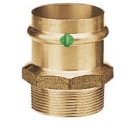 Mamelon bronze femelle cuivre - diamètre 14 fileté mâle 12/17 VIEGA