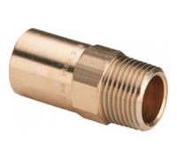 Mamelon bronze mâle cuivre - diamètre 22 fileté mâle 15/21 VIEGA