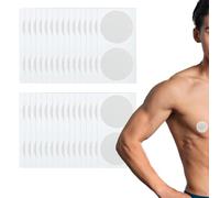 Mamelon D’Hommes Cover, Protège-Tétons Invisible, Cache-Tétons pour Homme, Nipple Cover, Protection Mamelon Jetable, Idéal pour Les Marathoniens, 30 Paires (Blanc Transparent)