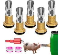 Mamelon de porc à 5 composants avec tétons en acier inoxydable résistant à la corrosion, raccords en laiton et connecteurs en plastique pour livraison d'eau à la ferme (B)