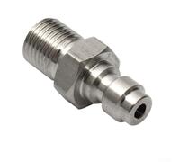 Mamelon de remplissage mâle en acier inoxydable 8 mm à connexion rapide | 4500 psi, joint étanche, construction en acier inoxydable, filetage mâle de 8 mm, compatible avec le système HPA