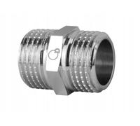 'Mamelon Double 3/4 en laiton chromé AG/AG