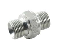 Mamelon double avec filetage en pouces (60 ° Univers aldicht Cône, cône intérieur), jusqu'à 400 bar haute pression, hydraulique de mamelon double