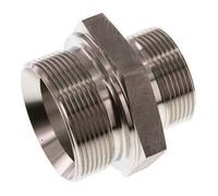 Mamelon double en acier inoxydable G 2'' x G 1 1/2'' 160 Bar - Hydraulique