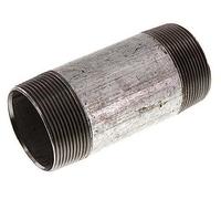 Mamelon double en acier zingué R 2 1/2'' 50 Bar DIN 2982 - 300mm