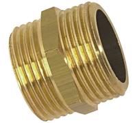 Mamelon double mâle égal 280 - 20x27 (3/4") - laiton