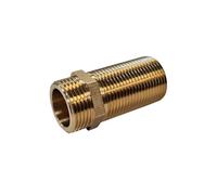 MAMELON DOUBLE MALE RALLONGE DIAMETRE 1/2 FILETAGE L 53 MM LAITON BRUT RIQUIER