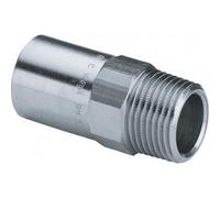 Mamelon électrozingué mâle diamètre 15 à sertir mâle à visser 15/21 VIEGA