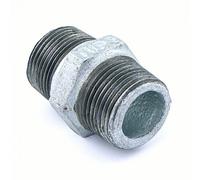 Mamelon fonte double mâle - filetage 20/27 galvanisé CODITAL