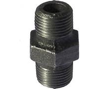 Mamelon fonte double mâle - filetage 33/42 noir CODITAL