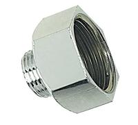 Mamelon laiton réduit femelle 15x21 Mâle 12x17 Chrome