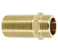 Mamelon long double mâle 40mm 15/21 laiton - - D04103B