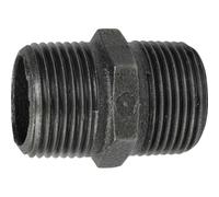 Mamelon Mâle-Mâle en Fonte Malléable à Cœur Noir - 1''1/4