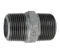 Mamelon Mâle-Mâle en Fonte Malléable Galvanisée - 3/8''