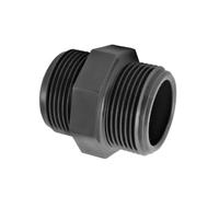 Mamelon PVC pression double mâle 33X42 (1"1/4)