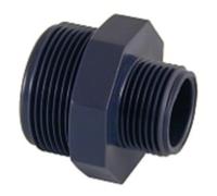 Mamelon réduit fileté mâle 4" d'un côté et 2"1/2 de l'autre