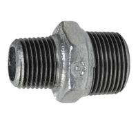 Mamelon Réduit Mâle-Mâle en Fonte Malléable Galvanisée - Ø A: 1''1/2 | Ø B: 1''1/4