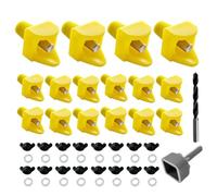 Mamelons d'eau de poulet, Mamelons de poulet pour eau, Mamelons automatiques pour volaille à montage latéral horizontal, 16 pièces, Abreuvoir à mamelons de poulet avec forets pour canards