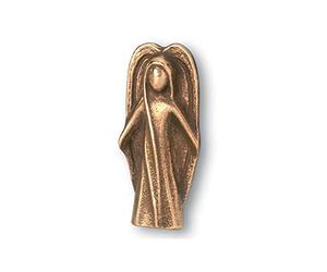 MaMeMi Ange Protecteur Bronze 4,5 cm - Handschmeichler Figurine Ange Gardien en Bronze Massif - Porte-Bonheur Spirituel avec Coffret Cadeau élégant