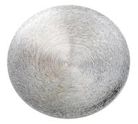 MaMeMi Assiette à bougie en aluminium argenté Ø 14 cm - Dessous de bougie rond en métal brossé, moderne et sobre - Idéal pour couronne de l'Avent, bougeoirs et bijoux d'autel
