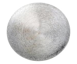 MaMeMi Assiette à bougie en aluminium argenté Ø 14 cm - Dessous de bougie rond en métal brossé, moderne et sobre - Idéal pour couronne de l'Avent, bougeoirs et bijoux d'autel