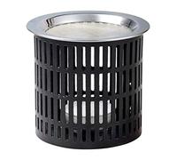 MaMeMi Brûleur d’Encens en Fer Noir avec Tamis INOX - Hauteur 8 cm - Chauffe-Encens pour Bougie Chauffe-Plat - Fait Main Inde