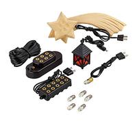MaMeMi Étoile lumineuse avec accessoires et câble électrique, etc, Accessoire pour crèche de Noël