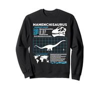 Mamenchisaurus Fiche d'information Crâne fossile Sweatshirt