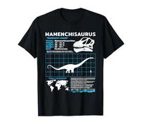 Mamenchisaurus Fiche d'information Crâne fossile T-Shirt