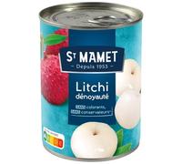 MAMET - Fruits au Sirop Litchi Dénoyautés ST | Savoureux et onctueux | Idéal pour desserts et collations | la boite de 250 g net égoutté | LOT DE 3