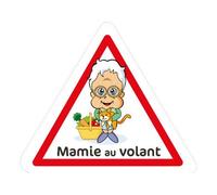 mamie au volant logo 284 autocollant adhésif sticker - Taille : 17 cm