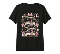 Mamie de 1 Bien Mamie de 2 C'est Mieux Annonce Grossesse T-Shirt Haut de Gamme